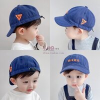 Mũ nón lưỡi trai cho bé vải mềm có dây rút điều chỉnh 1-6T