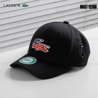 Mũ nón lưỡi trai La.coste kaki basic logo thêu cá sấu phối cờ mỹ - Nhật Quân Asia nhatquanasia