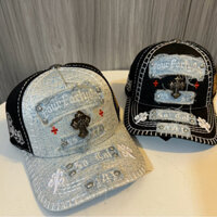 Mũ Nón Phối Lưới Cao Cấp Thoáng Mát  Nón Four Thập 41 Thêu Họa Tiết Đuôi Da Khóa Bấm