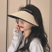 Mũ nón rộng vành cói đi biển cao cấp iLita cói mềm nơ ren thời trang vintage Gaucho phong cách Hàn Quốc