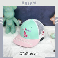 Mũ nón Snapback phong cách hip hop thêu chữ LA mix xanh hồng năng động che nắng cho bé trai và gái, mũ nón đi du lịch.