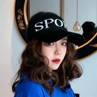 MŨ NỮ LƯỚI TRAI NỬA ĐẦU SPORT SIÊU HÓT - ĐEN