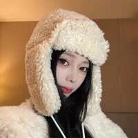 Mũ Nữ Mùa Đông Lei Feng Mũ Dày Ấm Áp Đông Bắc Lạnh Trượt Tuyết Bảo Vệ Tai Mũ Mùa Đông Đi Xe Đạp Mặt-Look