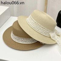 Mũ Nữ Phong Cách Nhật Bản Tất Cả Trận Đấu Ren Ren Ren Nơ Phẳng Mũ Rơm Du Lịch Mùa Hè Che Nắng Chống Nắng Top Mũ Thường Ngày