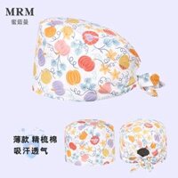 Mũ phẫu thuật Miruman nữ cotton nguyên chất y tá mũ hoa nhỏ phòng phẫu thuật mũ đặc biệt bác sĩ làm việc mũ tròn nam khăn xếp nón vải y tế