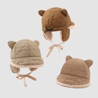 Mũ Phi Công Trẻ Em Trần Trám Lót Lông Cừu Giữ Ấm Bảo Vệ Tai Chống Gió Mùa Đông (Từ 2-8T) (GDVU)