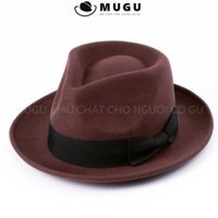 Mũ Phớt Nam Lông Cừu Cao Cấp LC03 - Mũ Fedora Nam Hàng Hiệu Nhập Khẩu | MUGU