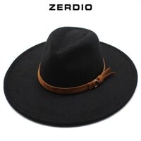 Mũ Phớt Nam Nỉ Vành Rộng, Nón Fedora Phong Cách Âu Mỹ MP067