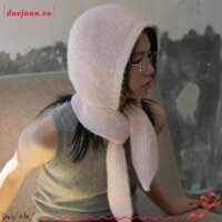 Mũ quàng cổ DUOJUAN, Cổ áo Unisex Mũ trùm đầu, Len pha trộn thời trang Mũ dệt kim chống lạnh mùa đông