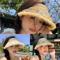 Mũ Rơm MEIFEISEWU, Hạt Gỗ Màu UV Bảo Vệ Ống Hút Tấm Che Nắng, UPF 50 + Vành Lớn Chống Nắng Mũ Che Nắng