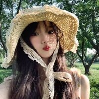 Mũ Rơm Nữ Mùa Hè 2024 Rỗng Mũ Rơm Du Lịch Chống Nắng Mũ Đi Biển Vành Lớn Mũ Chống Nắng20250309