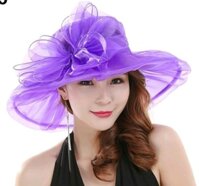 Mũ rộng vành nón gấp gọn đẹp sang trọng dona21122502 - tím