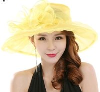 Mũ rộng vành nón gấp gọn đẹp sang trọng dona21122502 - Vàng