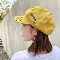 Mũ Shop Nữ Nụ Cười Thêu Hình Bát Giác Mũ Phong Cách Nhật Bản Tất Cả Trận Đấu Chữ Cái Đạt Đỉnh Beret20250305
