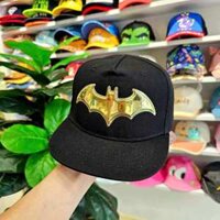 Mũ SnapBack Dơi 3D Vàng Đen - Nón SnapBack Người Dơi Siêu Ngầu Cho Bé 18 Tháng Đến 4 Tuổi Vòng Đầu 49-52cm N06243