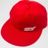 Mũ Subaru STI Impreza STI WRX Cotton Đỏ Flat Bill