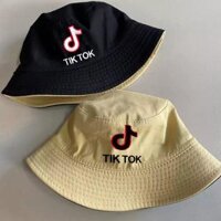 Mũ tai bèo nam nữ vành tròn 2 lớp TIKTOK, nón bucket unisex hottrend - Đen - Be