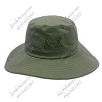 Mũ tai bèo nam thêu chữ A-X nón tai bèo lính vành rộng giúp chống nắng tốt với chất liệu vải cotton tốt mềm mại dễ thấm - Rêu