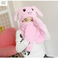 Mũ tai thỏ giật giật cực ấm cho các bé