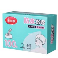 Mũ tắm chống nước Meiliya, mũ bảo vệ tóc, mũ gội đầu cho trẻ em, mũ tắm dùng một lần bằng nhựa
