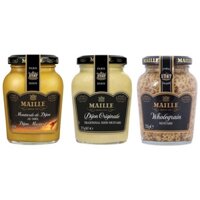 Mù tạt Pháp MAILLE nguyên hạt,Dijon, vàng nhuyễn,mật ong 210G & 865G