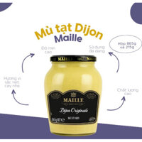 Mù tạt vàng xay nhuyễn Dijon hiệu Maille 865g nhập khẩu Pháp