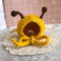 Mũ Thú Cưng Ong Handmade Chính Hãng Mũ Trang Phục Cho Mèo Chó Mũ Gấu Lina Mũ Gấu Barcelona Phụ Kiện Đầu Weilai