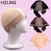 Mũ tóc giả HZLING, Bộ phận U Thông gió 4 * 5 Vị trí tóc giả trong suốt, Chống trượt đàn hồi có dây đeo có nắp lưới mái vòm Tóc giả không keo