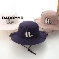 Mũ trẻ em DADOMYD, Mũ chống nắng thêu chống tia cực tím, Mũ đi biển vành lớn mỏng thoáng khí