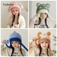 Mũ trẻ em FUIDESHE, lớp lót Cotton chống gió cho bé, Mũ lông cừu thoáng khí mềm mại và thân thiện với da Bé gái và Bé trai
