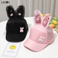 Mũ trẻ em mũ lưới mùa hè mũ chống nắng mũ tai thỏ