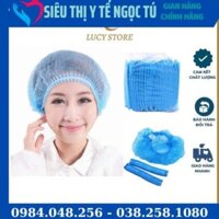 Mũ trùm đầu 100 cái, mũ con sâu y tế, mũ bọc tóc túm tóc