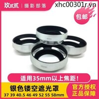 Mũ trùm đầu rỗng kim loại bạc 52mm Thích hợp cho ống kính máy ảnh Fuji Hood 58mm Nikon Z30 Canon R50