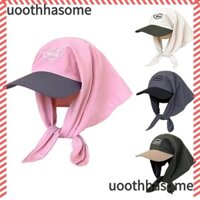 Mũ trùm đầu UOOTHASHASOME, Mũ che mặt khăn khô nhanh chống tia cực tím, Mũ che nắng bằng vải Cotton vành rộng thoáng khí thời trang mùa hè