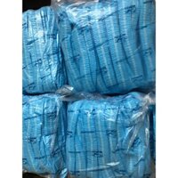 Mũ trùm đầu y tế cao cấp ép chân khong - 100 cái màu xanh