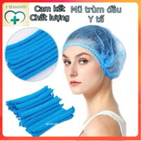 Mũ Trùm Đầu Y Tế, mũ con sâu dùng trong y tế, thẩm mỹ viện, spa  (100 chiếc)
