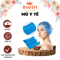 Mũ trùm đầu y tế, mũ con sâu,mũ trùm đầu phun xăm thoáng mát (100 cái)