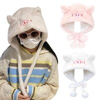 Mũ Trùm Tai Bằng Lông Nhung Màu Trơn Giữ Ấm Mùa Thu Đông