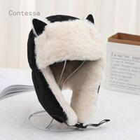 Mũ Trùm Tai Chống Lạnh Dày Dặn Giữ Ấm Mùa Đông Phong Cách Nga