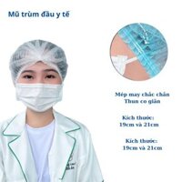 Mũ Trùm Tóc Phòng Sạch Con Sâu - Bảo Hộ Lao Động Vĩnh Xuyên
