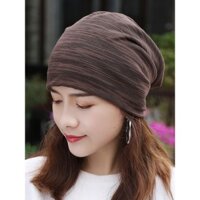 Mũ turban cotton đơn giản mùa hè và mùa thu cho bé gái, mũ chống gió trong nhà, mũ len thoải mái, mũ thai sản thời trang