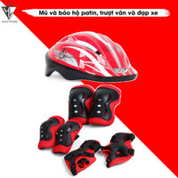 Mũ và bảo hộ tay chân cho trẻ em và người lớn chơi trượt ván, trượt patin, đạp xe