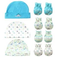 Mũ Và Găng Tay Bé Gái Bé Trai Thoải Mái Trẻ Sơ Sinh Mũ & Găng Tay Cotton Tập Đi Sơ Sinh Phụ Kiện Cho Bé 0-3 tháng