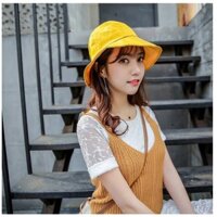 Mũ vải bucket bản vành to, vải móng thoáng mát