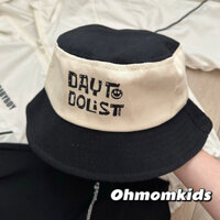 Mũ vành cotton có dây cho bé trai/bé gái size 2 đến 4 tuổi
