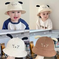Mũ vành tròn cho bé, nón che nắng bé trai bé gái 6-18th NV79