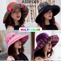 Mũ xô ASDFGER, Mũ chống nắng nữ có thể gập lại chống nắng, Mũ đi biển hai mặt phù hợp bốn mùa
