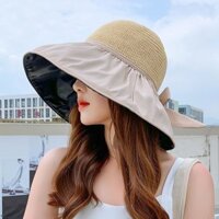 Mũ Xô Nữ Mùa Hè Hai Mặt Mũ Lớn Chống Nắng Mũ Vành Chống Tia Cực tím Thoáng Khí Mũ Chống Nắng Thể Hiện Mặt Nhỏ #帽子250311#