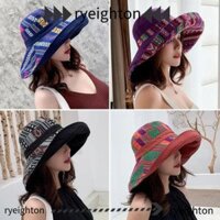 Mũ xô RYEIGHTON, Mũ chống nắng nữ hai mặt phù hợp, Mũ đi biển chống nắng có thể gập lại thời trang Bốn mùa