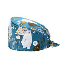 Mũ Y Tá Nữ Mũ Phẫu Thuật Nam Cotton Nguyên Chất In Hóa Trị Đầu Mũ Bác Sĩ Phẫu Thuật Miệng Mũ Làm Việc Mũ Đầu Bếp 3.6